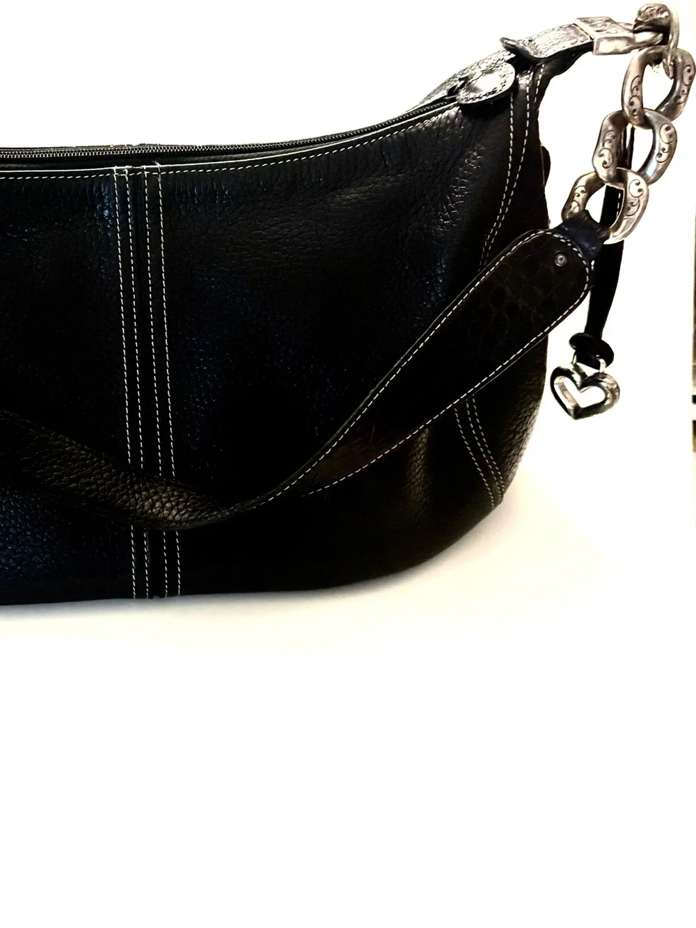 Brighton black leather